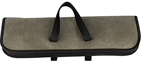 TFixol Knivfodral (4 fack), Canvas kockknivsrullväska med hållbara handtag, bärbar vattentät knivväska Knivfodral