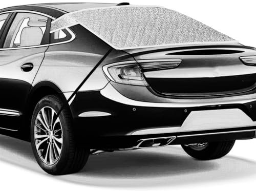 YUONME Auto Windschutzscheibenabdeckungen für VW Touran 7seats 2006-2015,Ultra-Dick Autoabdeckung Frontscheibenabdeckung mit Reflektierenden Gurten,B/Reflective Edge