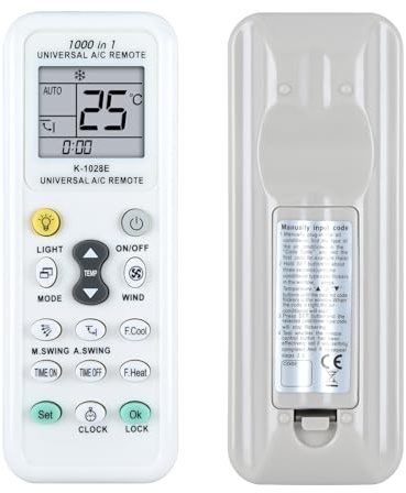GOUYESHO Télécommande universelle de rechange pour climatiseur K-1028E 1000 en 1 A/C Contrôleur 1000 autres marques
