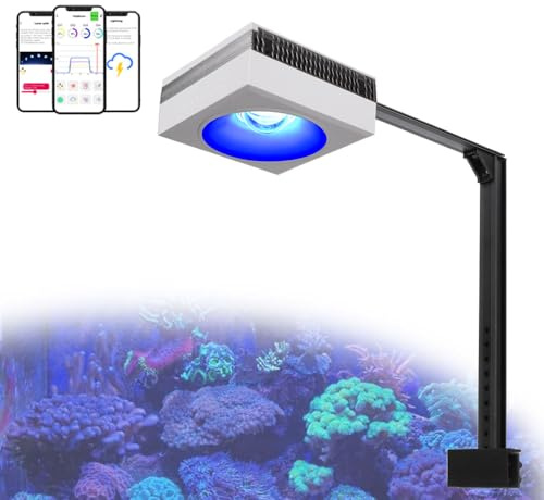 PopBloom RL90 WiFi Control Marine LED Lighting Aquarium Fish Tank Light for Marine Reef Coral 40-60cm, 80-120cm Fish Tank SPS LPS Soft Coral (100W RL90 WiFi Control)