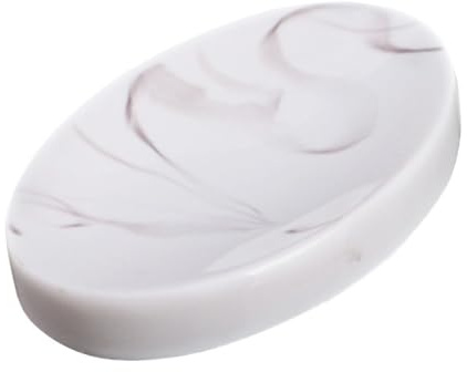Beatifufu Marble Toothbrush Holder Soap Tray Made of Resin with Simple and Generous Marbling Design, as A Desktop Soap Holder Next to The Sink Or in The Kitchen, Combining Style