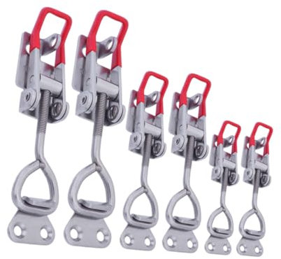 jojofuny 6pièces Serrures à Levier Réglables Métal Pinces De Verrouillage Robustes Pour Portes Armoires Caisses Outils Professionnels De Serrage