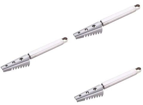 Garneck 3 Pièces Rasoir à Poisson Stainless Steel inoxlm poissonniere échelles Utilisation rasoirs nettoyant Peau de Poisson Rasoir à échelle Acier Inoxydable détergent grattoir Avion