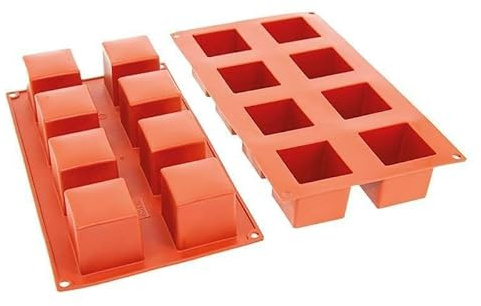 Déco Relief - Moule en Silicone 8 Cubes 50 x 50 x 50 mm - Moule Gâteau Pâtisserie - Matériel Professionnel