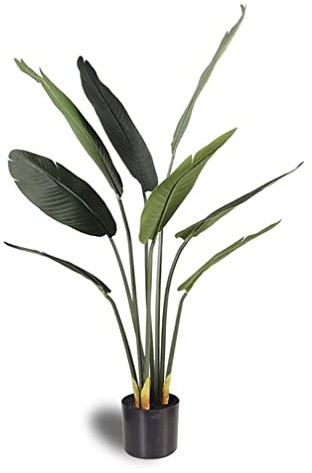 MEIZHITU Zimmerpflanzen Groß Künstlicher Bananenbaum, Großer Gefälschter Baum, Grüne Pflanze, Tropischer Bambus, Topfhochzeit, Hotel, Garten, Heimdekoration Kunstpflanzen Aussenbereich(Size:120cm)