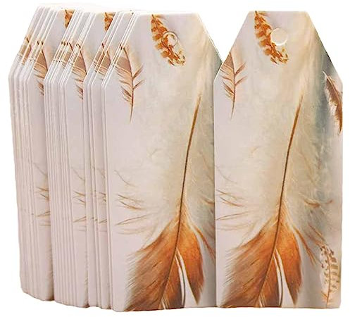 100 x Frohe Hängeetiketten, niedlicher Druck, weiße Papieranhänger, Geschenkanhänger für Hochzeit, Geschenkverpackung, Dekoration, 100 Stück/Set, weißes Papier, Geschenkanhänger, Frohe Hängeetiketten,