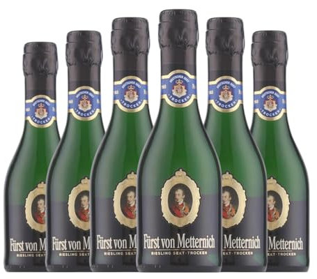 Fürst von Metternich Sekt Riesling Seco Botellín 20 cl Espumoso blanco (Caja de 6 Botellín de 20 cl)