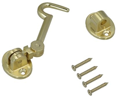 Aldabilla multiusos reforzada con tornillos 100 mm latón pulido