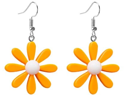 Gänseblümchen Ohrringe Hängend - Blumen-Schmuck für Damen und Mädchen, perfekt für Sommerpartys und den Alltag