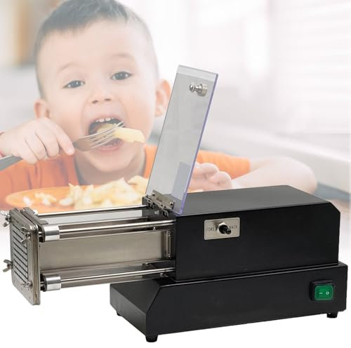 Taglierina Elettrica Per Patatine Fritte, Macchina Per Tagliare Le Patatine Fritte, Macchina Per Tagliare Elettrica In Acciaio Inossidabile, Taglierina Elettrica Per Strisce Di Patate,Black