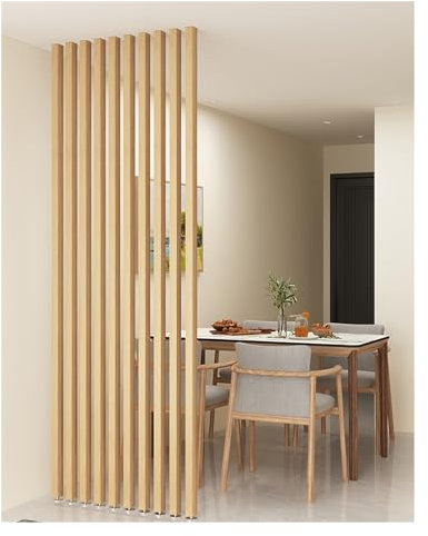 10 Stück Lamellen-Trennwände für Esszimmer, hohle Dekoration, Säulengitter für Wohnungen/Büro/Studio, höhenverstellbare Trennwände, 10 Stück, H 150 cm