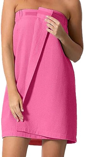 Hugsweet Damen Badetuch-Bademantel, Frottee Sauna Frottee Bademantel, Morgenmantel, Schnelltrocknend Weich Sauna Kilt Saunatuch Saunakilt Mit Klettverschluss Bademantel Für Damen Herren