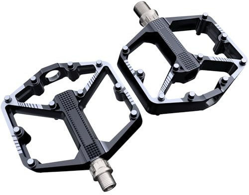 Lnopever Pedali bici da strada/mountain bike,Pedali per bicicletta SPD, pedali per mountain bike, piattaforma antiscivolo, pedali in alluminio leggero, 9/16 per MTB, bici da strada,BMX, trekking