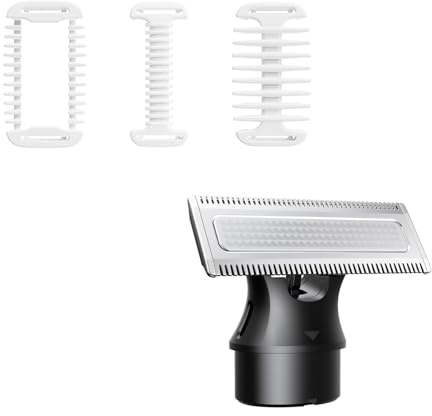 Trimcoo Magnetic Replacement Blade for Bikini Trimmer, Only Fit for H3 Bikini Trimmer Accessories, Wet/Dry, Easy to Clean,Head 1 Pack, 0mm Skin Protector, 3mm Body Comb-S-130501