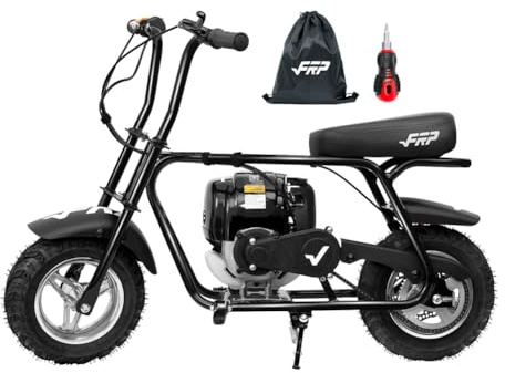 FRP MB40 Basic Kids Mini Dirt Bike, 40CC 4-Stroke Gas Engine， Easy Assembly, No Oil Mixing,Touch Protection, 18 MPH Max Speed, Supports Up to 165 Lbs (Black)