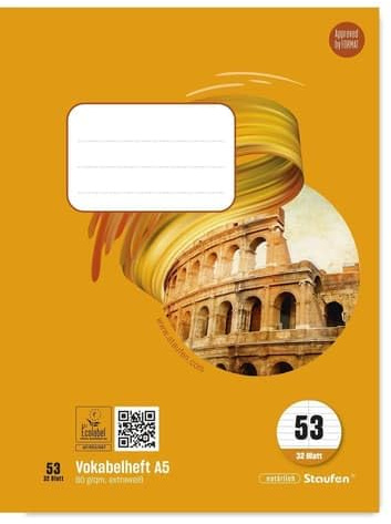 Staufen Vokabelheft Style Lineatur 53 Vokabel mit Mittellinie 32 Blatt 80g/m² DIN A5 (1 piece)