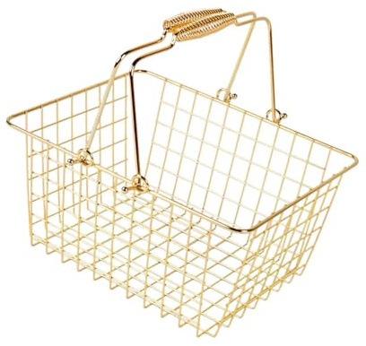 FytStycale Panier de Rangement Panier de Supermarché Organisateur de Cuisine Corbeille en Fil Métallique avec Structure en Acier Résistante Approprié pour, L