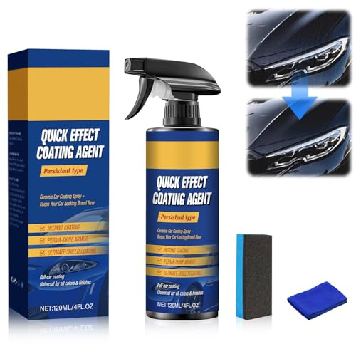 120ml Quick Effect Coating Agent, Spray Auto, Limplex Car Polish, 3 in 1 Hoch Schutz Schnelles Auto-Beschichtungsspray, Reparatur, Schutz und Aufhellung Vereint, für alle Fahrzeugtypen