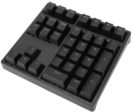ciciglow Pavé Numérique Mécanique, 34 Touches Remplaçables à Chaud avec Rétroéclairage RVB, pavé Numérique Filaire USB C pour Claviers Compacts D'ordinateur Portable (Black)