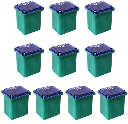 GTDSAOZG 40 Amp J-Case Low Profile Fuse for Pickup Trucks, Cars and SUVs (40A, 10 Pack)