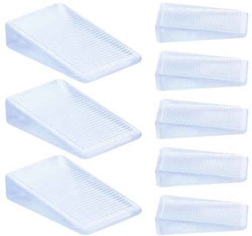 Alipis Cuñas de PVC para Niveladores de Muebles 8 Piezas, Protectores de Suelos y Estabilizadores para Bases Irregulares, Tope de Puerta sin Clavos