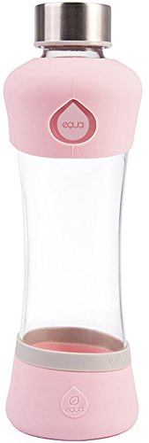 EQUA Glasflasche Acitive Berry 0,55l Trinkflasche aus Borosilikatglas 550 ml Sportflasche Wasserflasche