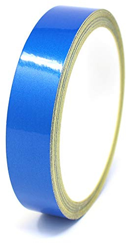 Finest Folia 10 Meter (0,89€/Meter) Zierstreifen Auto Motorrad Boot Modellbau Farbauswahl Dekorstreifen Seitenstreifen Klebestreifen (Reflektierend Blau, 20mm Breite)