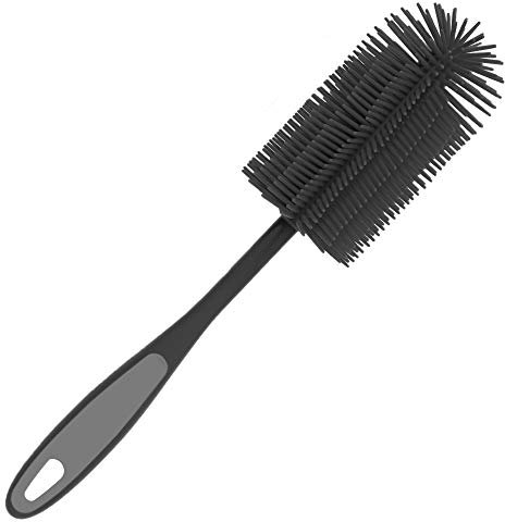 Kochblume Silikon Spülbürste | Premium-Silikon & BPA frei| Hitzebeständig | Spülmaschinenfest | Für Töpfe, Pfannen, Gläser & Geschirr | Farbe: anthrazit