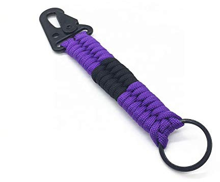 OSS-BJJ Combat Sports - Llavero Brasileño de Cuerda de Paracaídas Jiu Jitsu - Morado