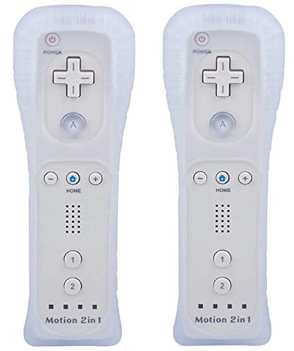 Wii fjärrkontroll vänster med Motion Plus, TechKen Wii Remote Plus Controller Motion Plus Wii fjärrkontroll Joystick Wii Remote Game Control med silikonskal handrem för Wii