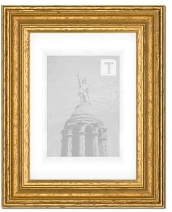 Barock-Bilderrahmen Heloise Gold 50 x 70 cm Museumsglas 2mm Antik gescheckt Vintage