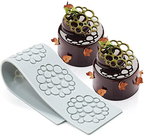 Moules Silicone 3D en Forme de Feuille d'Amant et de Cœur, Moule à Chocolat Géométrique 3D, Décoration de Gâteau