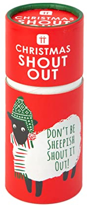 Talking Tables Dipstick Shout Christmas Trivia-Spiel für Kinder, 160 Quizfragen, lustige Tischspiele, Familien, Kinder ab 4 Jahren, Erwachsene, Strumpffüller-Ideen, Weihnachtsabend, BC-Sheep-Shoutout
