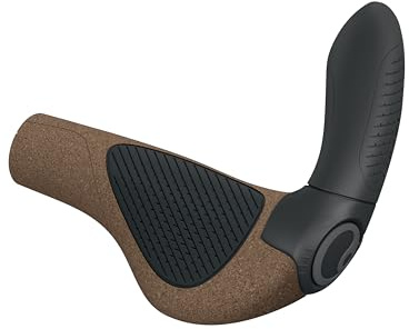 Ergon GP4 EVO Fahrradgriffe mit eingebauten Lenkerenden, Biokork, groß