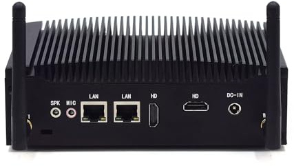 WEIDIAN Lüfterloser PC Industrie Mini PC lüfterlos Win 11 Pro i5 32GB RAM 1TB SSD Core i5 8350U Mini Desktop Computer 4K 2HD, 2RS232 COM, 2Gigabit LAN, 8USB Linux Auto Power On für Business Home
