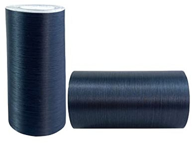 Brushed Metal Look Peel and Stick PVC Self-Adhesive Wallpaper Border Board Trim Moulding Sticker Hair Line 3.93 Inch X 32.8 Feet (Dark Blue)