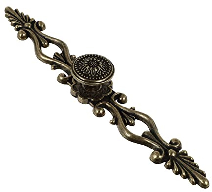 DOITOOL Antique Cabinet Pull Handles Decorative Vintage Style Wardrobe Pull Knobs Furniture Dresser Cupboard Closet Door Screws