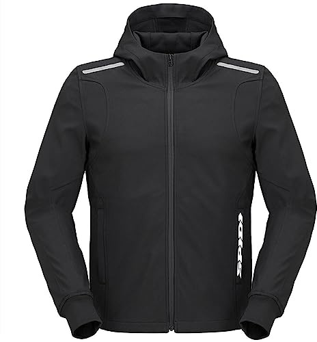 SPIDI Armor Light Felpa con cappuccio da moto, nero, L