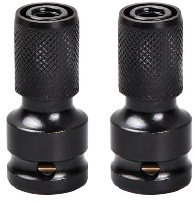 2 Pezzi Adattatore per Bussole, Set di Adattatore per Avvitatore a Impulsi, Adaptador para llaves de Vaso de Impacto de 1/2 a 1/4 per Cricchetto Trapano (B)