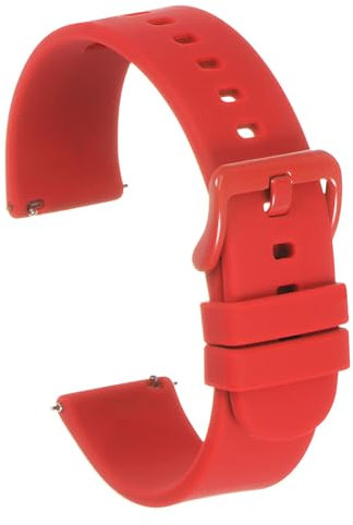 sourcing map Silicone Watch Bands 20mm Quick Release Soft Rubber Replacement Watch Strap with Zinc Alloy Buckle for Men Women, Red