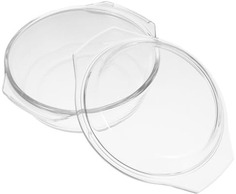 Zerodeko Mini Glass Casserole Dish with Heat-Resistant Crystal Lid Oven and Microwave Safe Glass Bowl with Handles Small Casserole Pot for Serving
