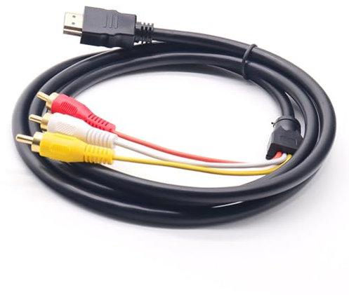 CENPEK Adaptador HDMI RCA a HDMI Cable de Audio y Video de Alta definición Cable Convertidor de Audio y Video AV 1.5M -Paquete de 2