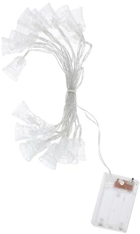 Homoyoyo LED Lichterkette mit Glockenmuster für Garten und Zuhause 20 Stück auspc Material Zuverlässig und Installieren für Familienfeiern und Weihnachtsdekoration