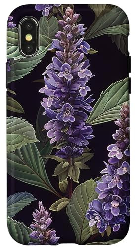 iPhone X/XS Anise Hyssop Flower Pattern Graphic Case