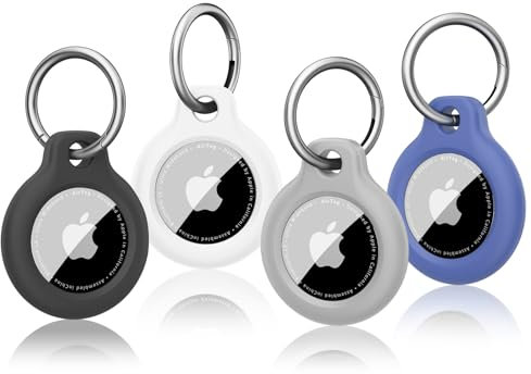 Protective Case for AirTags, Plastic Keyring Holder, Waterproof Cover, Pet Collar Tracker, Key Finder, Locator Tracker (Pack B)