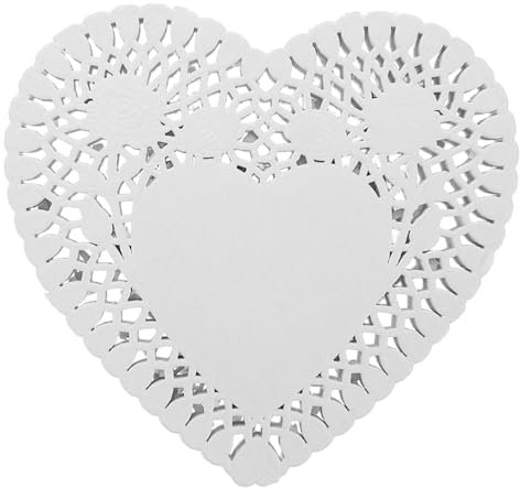 Cabilock Spitzendeckchen Für Den Tisch Herzförmiges Öl Absorbierendes Papier Zum Backen Valentinstag-dekoration