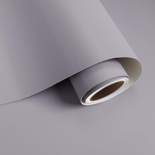 VaryPaper Pale Purple Self Adhesive Wallpaper Removable Lilac Contact Paper 40cmx200cm Sticky Back Plastic Girls Wallpaper for Bedroom Living Room Thick Lining Paper for Cupboard Drawer Furniture Wrap