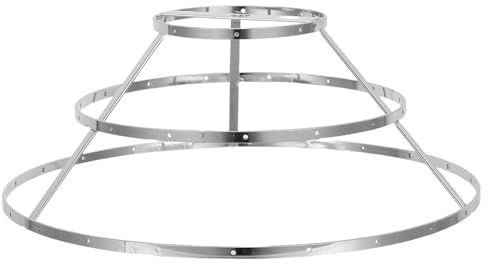 Hochzeitslichtrahmen aus Eisen mit Brackets für Selbstgemacht Hängedeko | 3-lagige Ausführung, Silberfarbene Halterung, Leicht zu Montieren, für Schlafzimmer und Festliche Dekoration