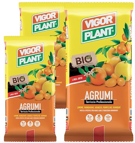 80 Litri Di Terriccio per Agrumi Professionale in Vaso e Piena Terra - Drenante e Aerato con Pomice, Torba Irlandese e Concime Organico Biologico – Substrato Specifico per Limoni, Aranci e Agrumi