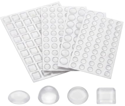 haggiy Ammortizzatori di Colpi Paracolpi in Silicone Trasparente Autoadesivi – 172 Pezzi, 4 Misure – Gommini per Porte, Mobili, Cassetti e Armadi